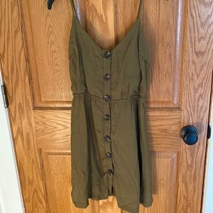 Olive green summer dress